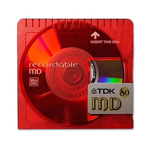 Tdk Minidisc Red 80 Minutes Retro Style Media