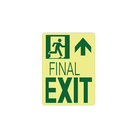 38221 Wall Mounted Final Exit Sign