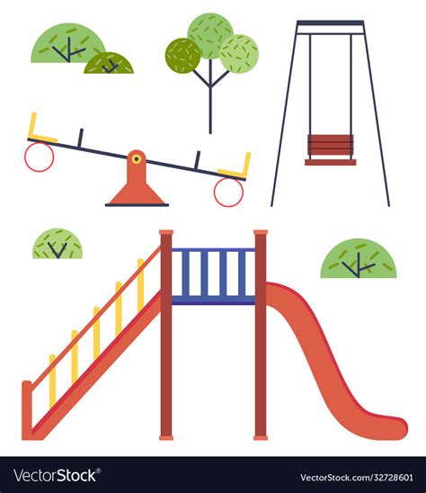 Isolated Playground Set Royalty Free Vector Image