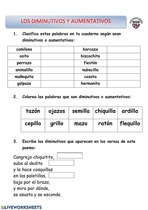 The Spanish Language Worksheet For Students
