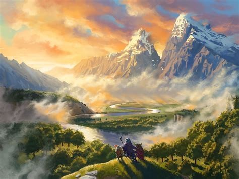 Wallpaper Id 682613 Forest 1080p Mountains Fantasy Art
