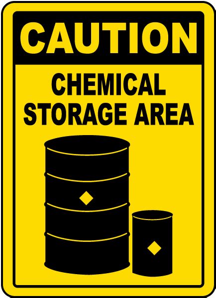 Caution Chemical Storage Area Sign Claim Your 10 Discount