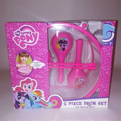 My Little Pony 6 Piece Drum Set Maracas Trumpet Kids Toys Music Ebay