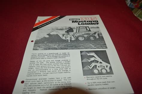 Owatonna Mustang 345 Skid Steer Loader Dealers Brochure Amil15 Ver2 Ebay