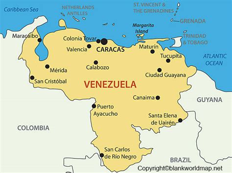 Venezuela Map With States Blank World Map