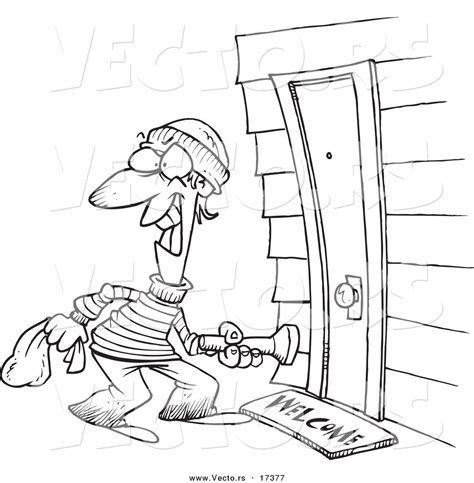 Cartoon Robber Coloring Coloring Pages