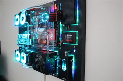 My Wall Mounted Water Cooled Pc Custom Computer Custom Computer Case