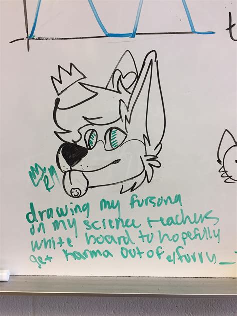 I Asked My Science Teacher Let Me Draw My Fursona On The Board So I