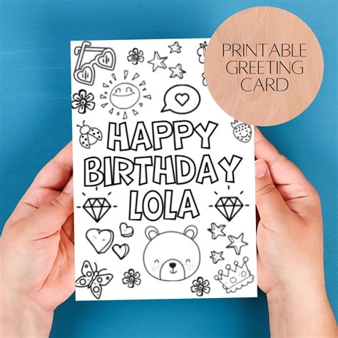 Printable Happy Birthday Lola Card For Filipino Grandma Etsy