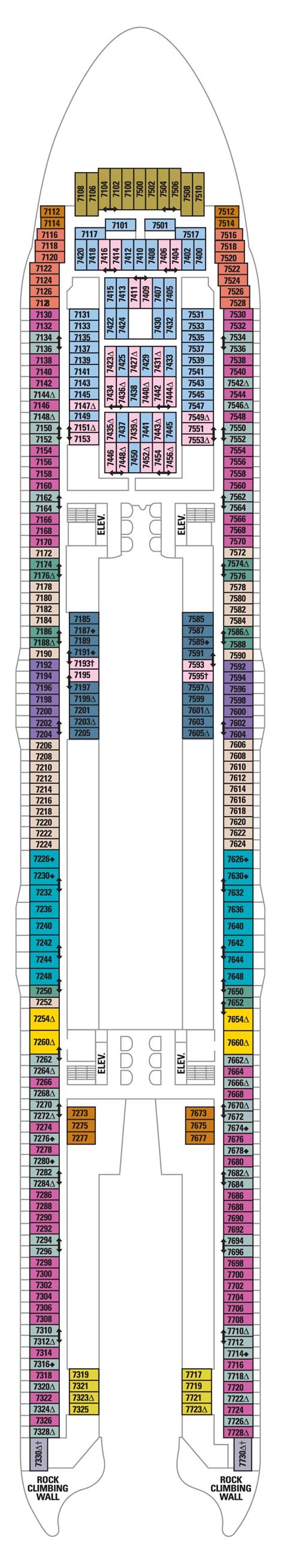 %s deck plan find your cabin here on the ship and cabin plan overview of inside and balcony cabins ship's plan allure of the seas. Deck 7 - Allure of the Seas Deck Plans | Royal Caribbean Blog