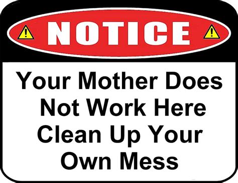 Printable Clean Up After Yourself Signs Hartman
