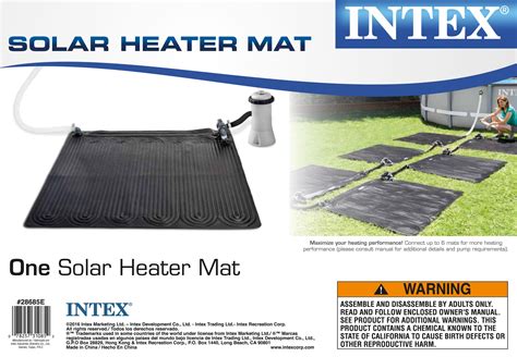3 Intex Solar Mat Above Ground Swimming Pool Water Heater Black 28685e