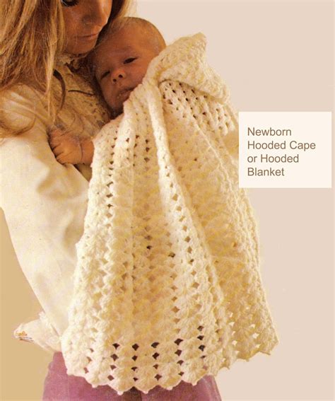 Baby Crochet Pattern Hooded Baby Blanket Crochet Pattern Etsy
