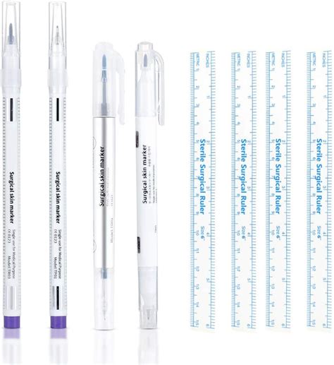 Surgical Skin Marker Pen Ksndurn 4pcs Professional Surgical Tip Skin
