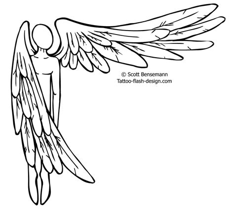 Simple Angel Wing Drawing At Getdrawings Free Download