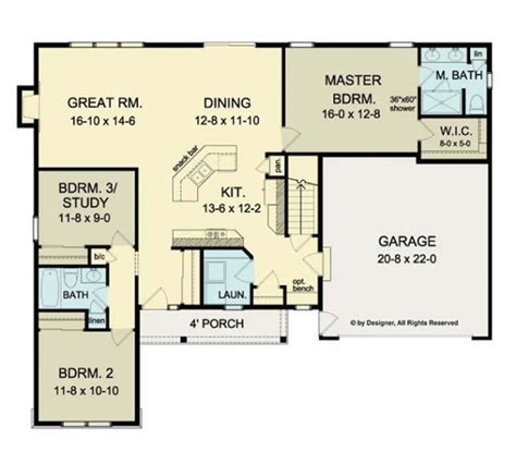 Single Story Open Concept Floor Plans One Story It Can Apply To A