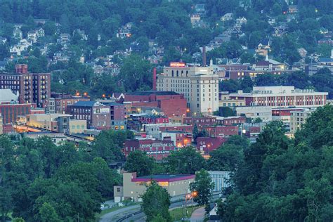 Downtown Morgantown And West Virginia University Photograph By