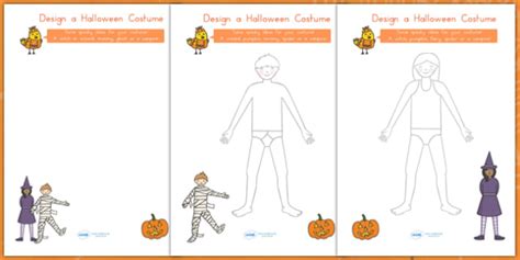 Design A Halloween Costume Worksheets Teacher Made