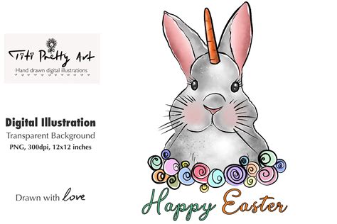 Easter Bunny Png Happy Easter Gráfico Por Titi Pretty Art · Creative