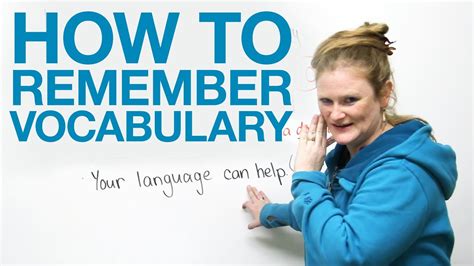 Recommended as additional support material to any. How to Remember Vocabulary - YouTube