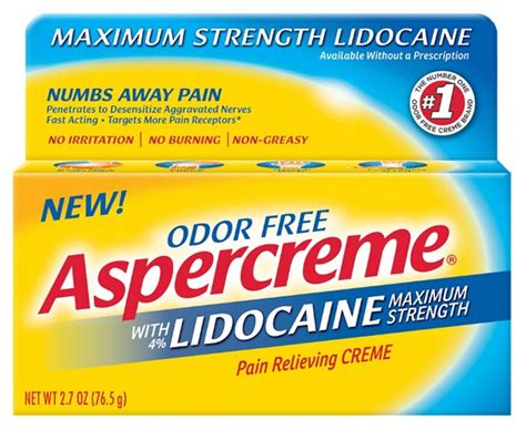 Aspercreme With Lidocaine Pain Relieving Cream 27 Oz