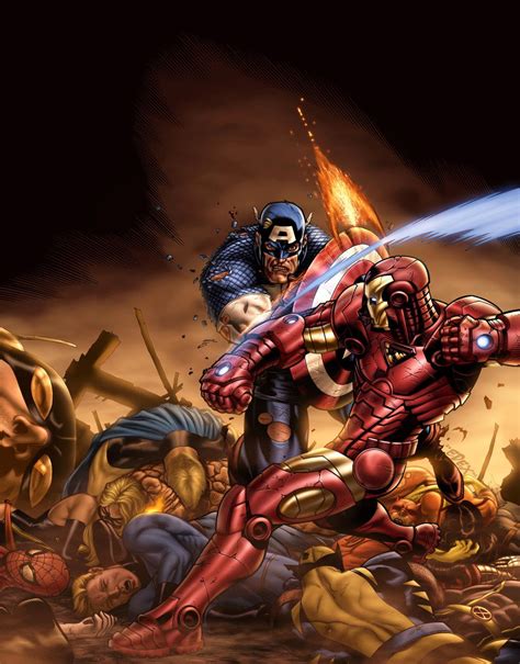 Civil War Color Battle By Vic55b On Deviantart Marvel Comics Art