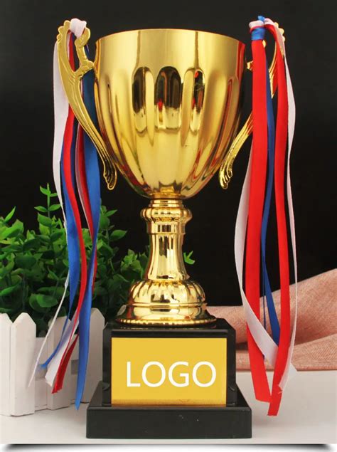 Hot Sale Sports Soccer Athletic Prize Award Trophy Cups Golden Plated