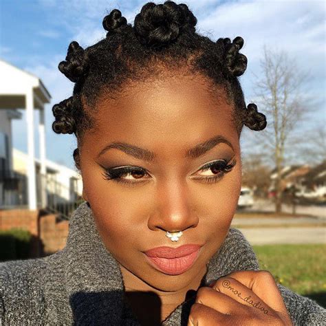 I used twist frosting with biotin by my fluffy puff. Have you seen this Stylish Bantu Knot Hairstyle! | Kamdora