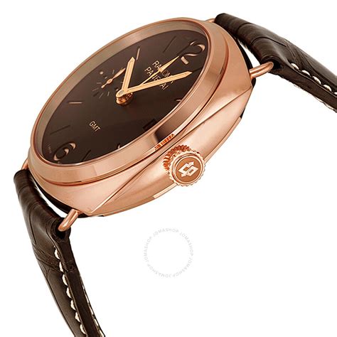 Panerai Radiomir Gmt Brown Dial 18kt Rose Gold Brown Alligator Leather