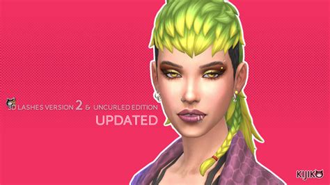 Kijiko 3d Lashes Updated Sketch Tablet Modling Maxis Match Skin