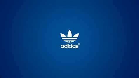 Download Wallpaper 1920x1080 Adidas Logo Blue Background Full Hd