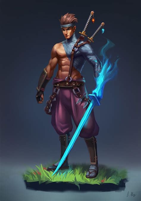 Samurai Character Ice Sword Art Rpg Character Character Creation