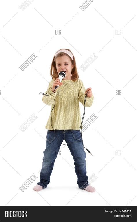 Little Girl Singing Image And Photo Free Trial Bigstock