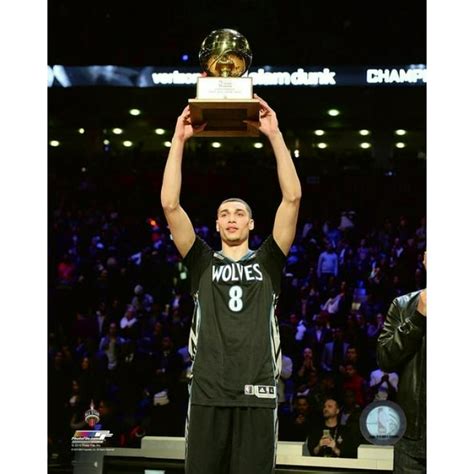 Zach Lavine With The Nba Slam Dunk Contest Trophy 2016 All Star Game