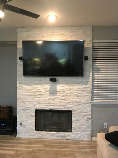 I did the fireplace surround and hearth in our first house (see that post here) but this was a much bigger task. MSI Arctic White Ledger Panel 6 in. x 24 in. Natural ...