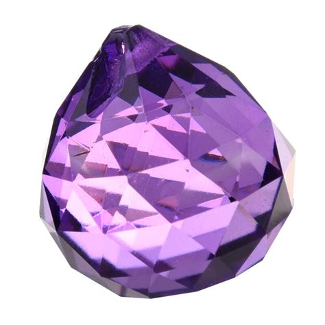 30mm Purple Crystal Ball Prisms Grandado