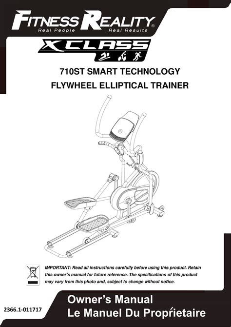 Fitness Reality X Class 710 St Owners Manual Pdf Download Manualslib