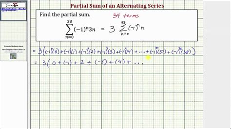 Ex Find A Partial Sum Of A Alternating Series Method 2 Youtube