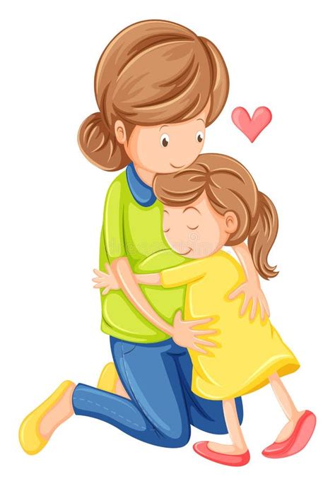 Un Amor De Una Madre Y De Una Hija Ilustración Del Vector Ilustración