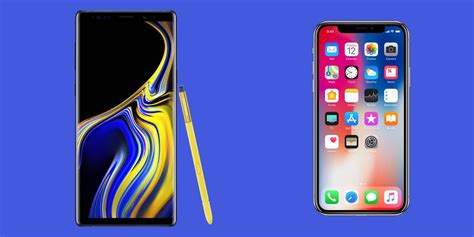 Apple Iphone X Vs Samsung Galaxy Note 9 Specs And Features