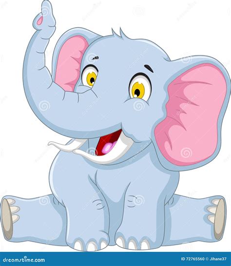 Happy Elephant Cartoon Stock Illustration Illustration Of Design