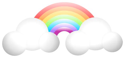 Clipart Cloud And Rainbow