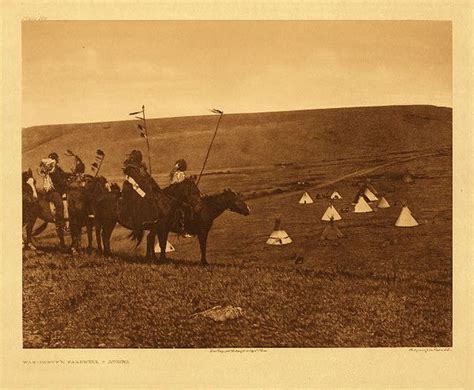 Plate 178 War Partys Farewell Atsina Edward S Curtis Valley