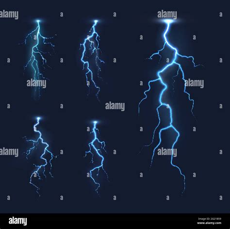 Lightning Thunderbolts Thunderstorm Bolt Vector Light Effects