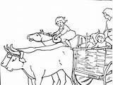 Oxen Coloring Rides Supercoloring Ox Printable sketch template