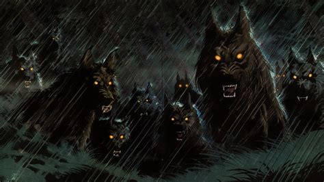 Evil Wolves Dark Werewolf Hellhound Animals Wolf Wolves Fangs Demons