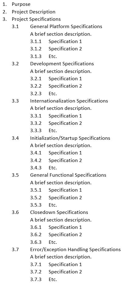 Functional Specification Definition Uses And Examples Lesson