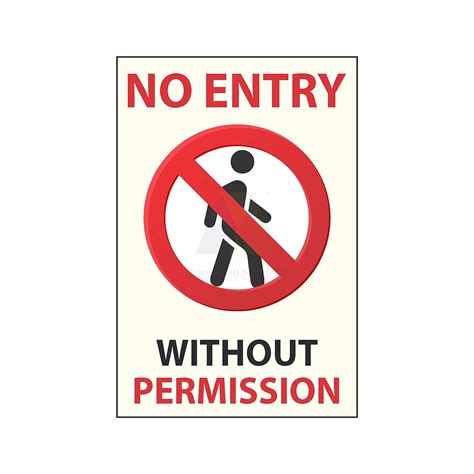 Anne Print Solutions® No Entry Without Permission Vinyl Stickers Pack