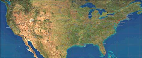 United States Satellite Image Wall Map Ubicaciondepersonas Cdmx Gob Mx