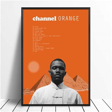 Frank Ocean Channel Orange Album Pop Music Cover Music Star Poster